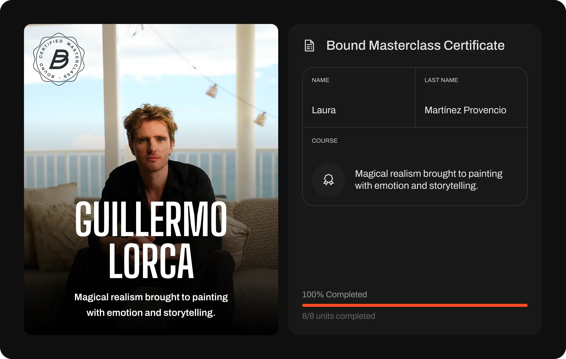 Official certification Bound Masterclass Certificate (Coming soon)